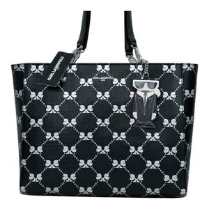 🔹️ Karl Lagerfeld🔹️ Paris Adele Tote Carryall Bag Signature Print  Black